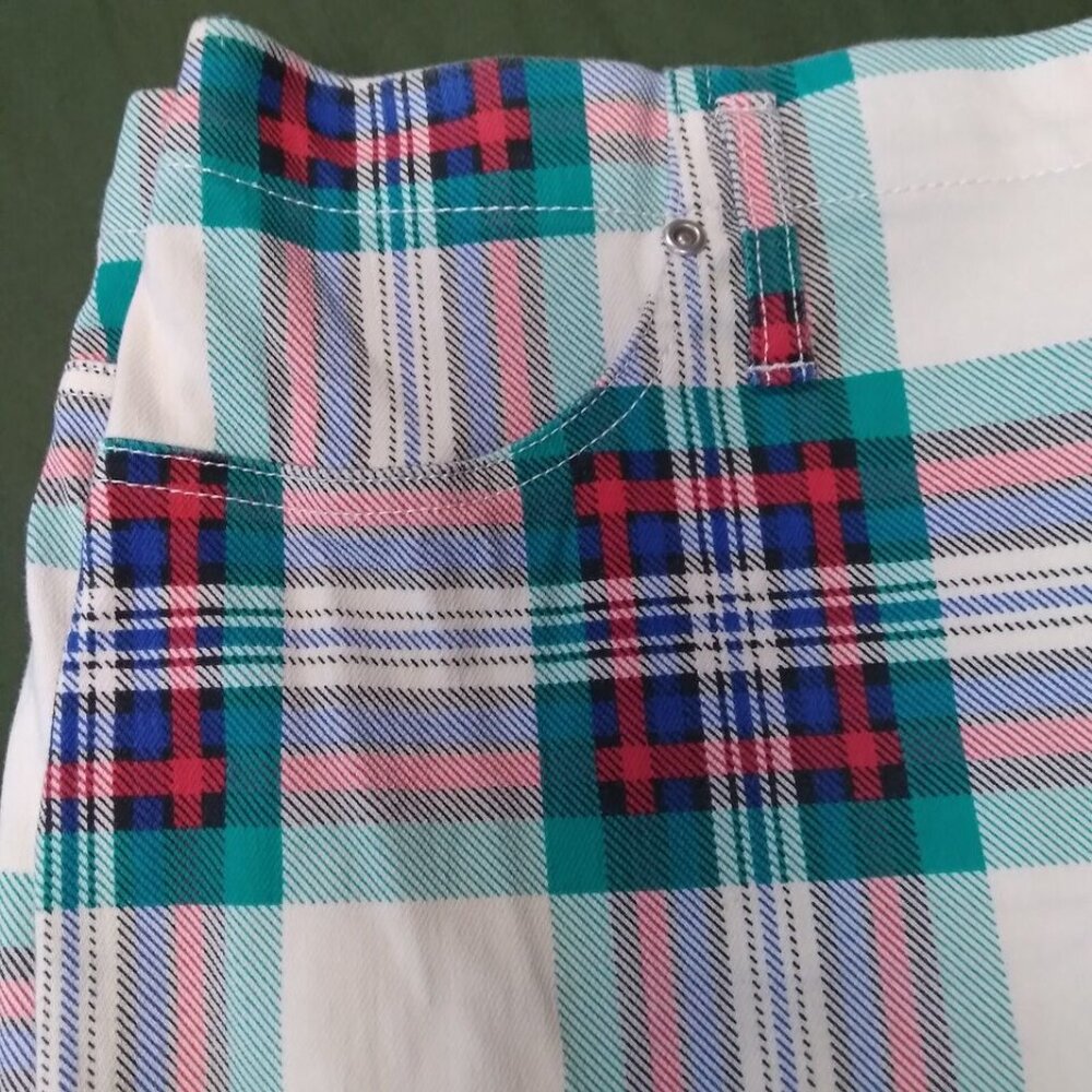 Terra & Sky white plaid jeggings size 3X (24W-26W) - Picture 5 of 12